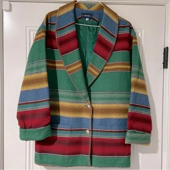 Ladies Size M Breeches Colorful Lined Jacket, 2 Button Closure, 2 Front Pockets - Picture 1 of 6